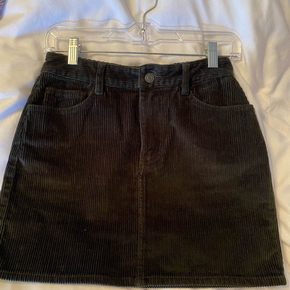 Aritzia Wilfred Olive Green Corduroy Skirt